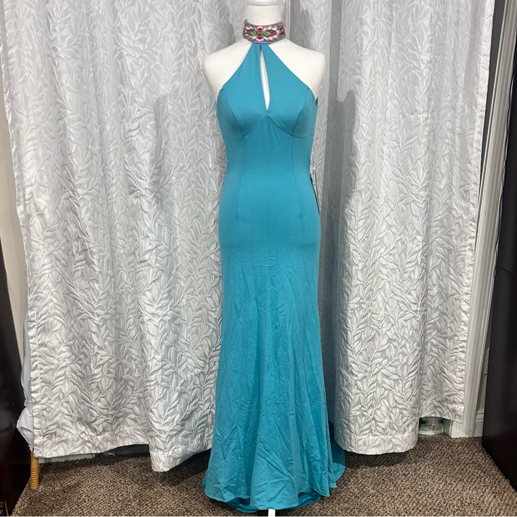 Aqua Prom Dress Sherri Hill Size 2